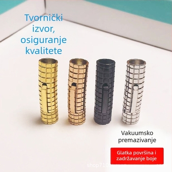 Kopča od nehrđajućeg čelika s mrežastim uzorkom za kožne užetice, pletene užadi i narukvice