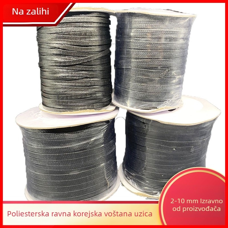 2–10 mm plosnati voskani konac za šivanje odjeće, dvostruki sloj
