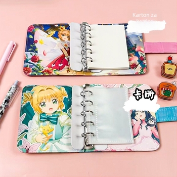 Sakura M5 Sveobuhvatna bilježnica s labavim listovima, kartični album s jednim mrežnim rasporedom, studentski crtani stil, PU kožni naslov s magnetskim zatvaračem