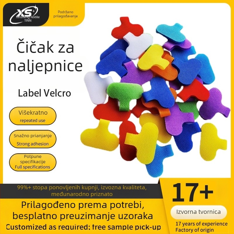 Najlonske kabelske etikete s Velcro trakom, pisljive, kodirane prema bojama, samoljepljive oznake.