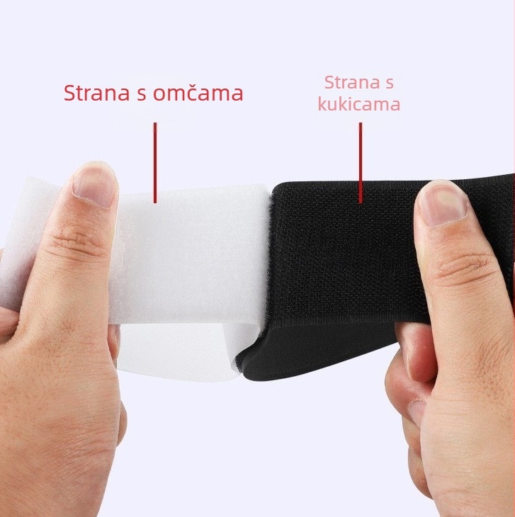 Crno-bijela Velcro traka od najlona i poliestera