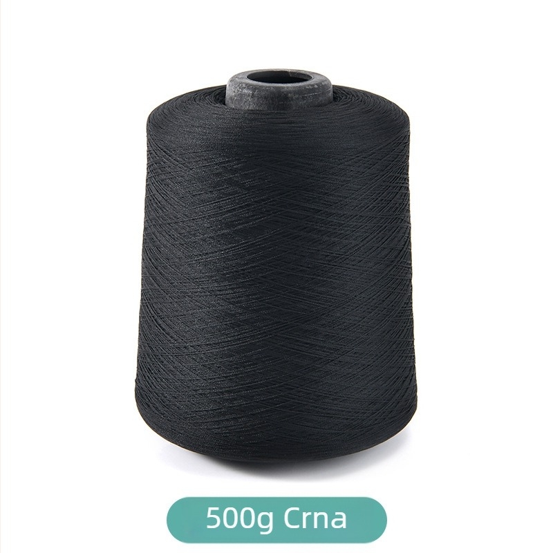150D niska elastična poliesterska overlock nit, lockstitch nit, gusta overlock nit, crna