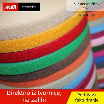 2,5 cm bez ljepila poliester Velcro kukica i petlja za odjeću, muški i ženski dio, crno-bijela i šarena