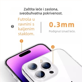 Ultra-tanki Bayer meka futrola za iPhone 17 Pro Max — prozirna TPU zaštita s preciznim otvorima za metalne tipke