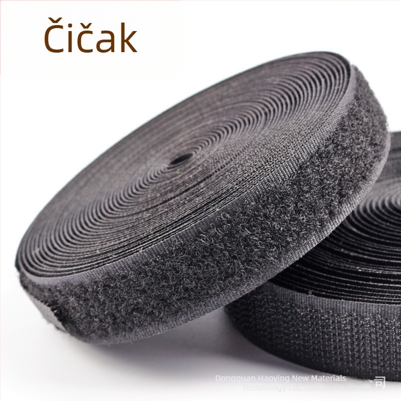 Velcro bez ljepila od najlonsko-poliesterske smjese, širine 2 cm i 2,5 cm, crne, bijele i šarene varijante, visoke kvalitete na skladištu