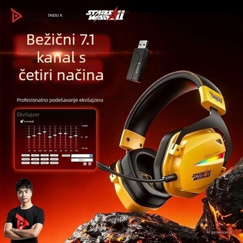 Titanium THS326 Bežične gaming slušalice preko ušiju, Bluetooth, četiri načina rada, 2,4 GHz, dugi vijek baterije
