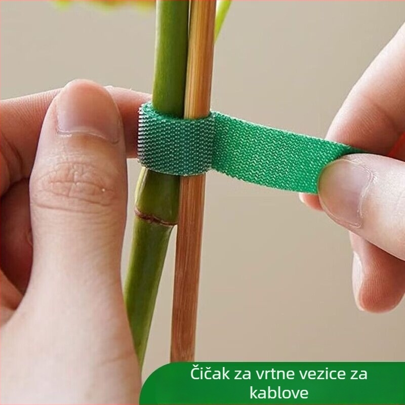 Zelene Velcro trake za biljke, vrt, višekratna upotreba