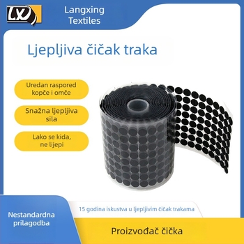 Prilagođena najlon Velcro traka sa samoljepljivim slojem za pričvršćivanje tepiha, perforirana