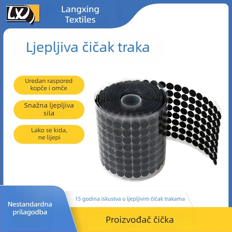 Prilagođena najlon Velcro traka sa samoljepljivim slojem za pričvršćivanje tepiha, perforirana