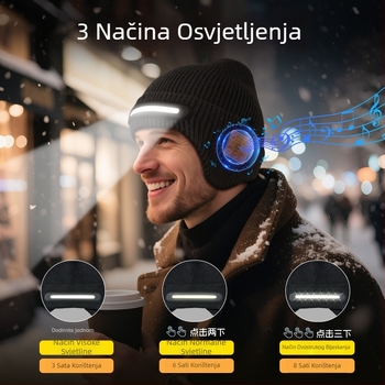 TK LED svjetleća kapa s Bluetooth glazbom, kreativna svjetleća kapa, model TR-BTD3