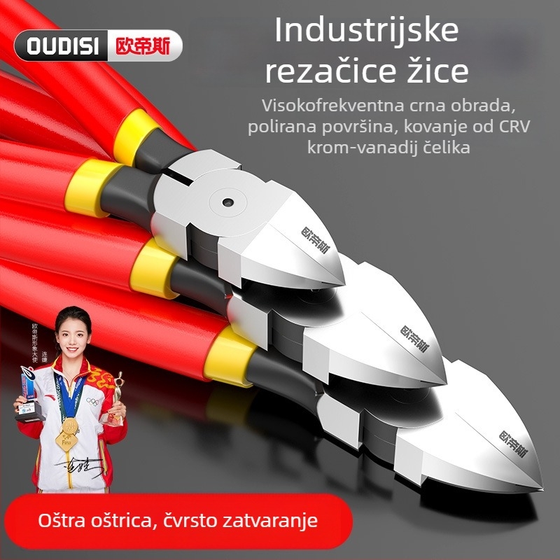 Oudisi dijagonalne kliješta za rezanje – tanki vrhovi, krom-vanadij čelik, industrijska kvaliteta