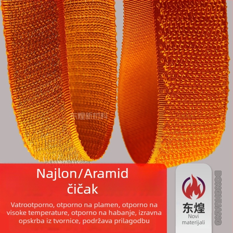 Visokotemperaturna Velcro traka za protupožarnu odjeću, aramidno-nylon