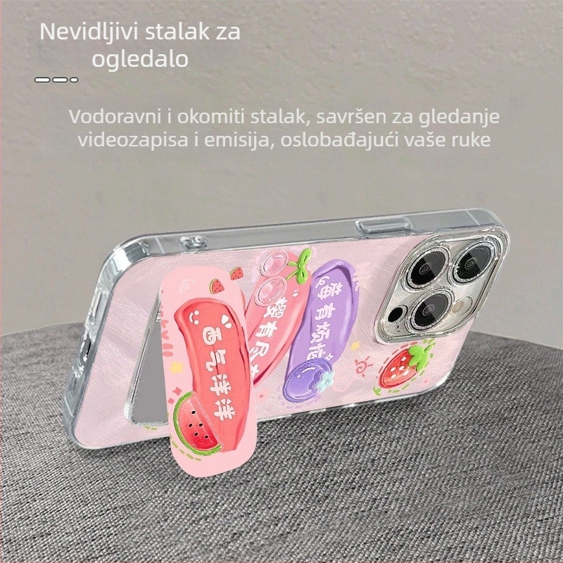 Berry držač ogledala za futrolu iPhone 15 i 16 Pro Max – svjež minimalistički stil