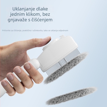 Češalj za mačke i pse za raščešljavanje, uklanjanje otpale dlake, čišćenje i masažu – sve-u-jednom češalj za kućne ljubimce s dugom dlakom i uklanjanje buha