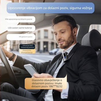 K92 lavalier Bluetooth slušalice, izuzetno dug vijek baterije, IPX5 vodootpornost, redukcija buke, glasovno upravljanje, digitalni zaslon, mono zvuk