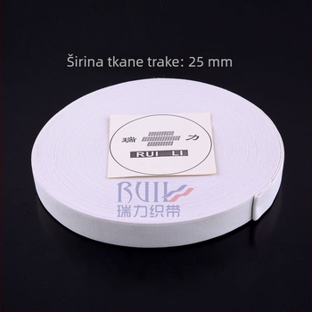 Elastična traka širine 25 mm, kružna i tkana traka, razne specifikacije