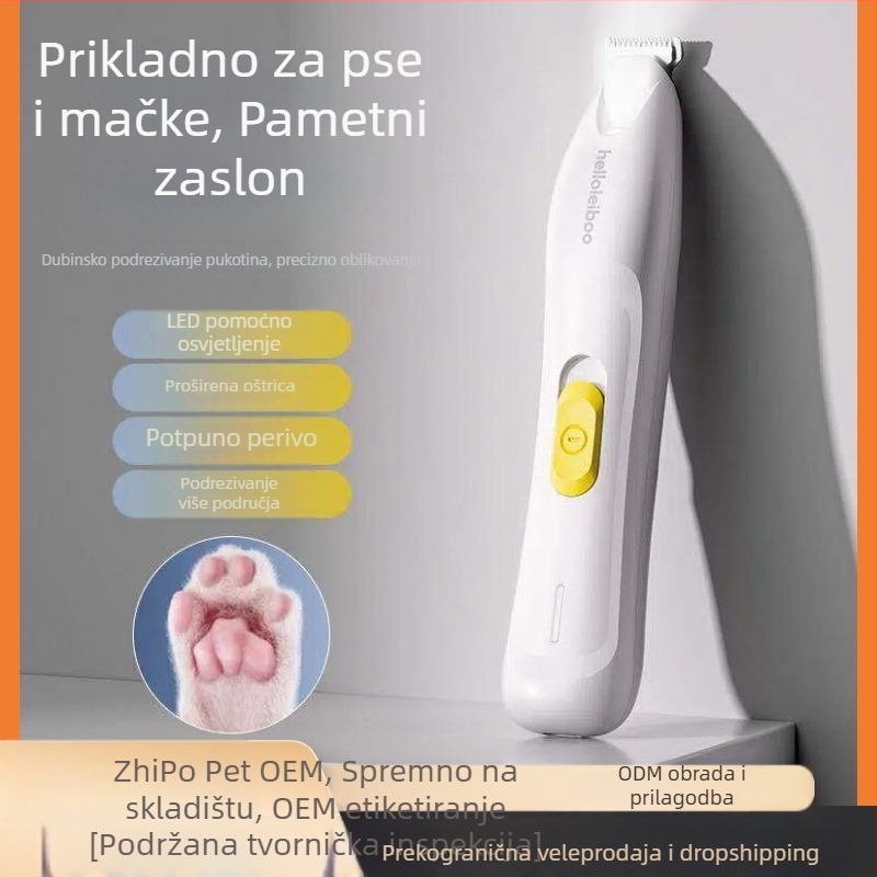 Električni trimer dlaka na šapama mačaka i pasa