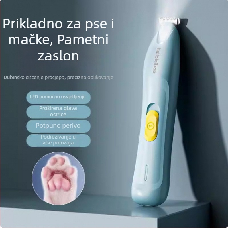 Električni trimer dlaka na šapama mačaka i pasa