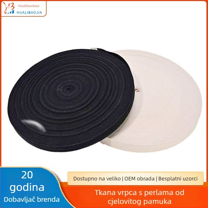 Pamukova tkanina traka s uzorkom perli za DIY obradu rubova, čista pamuka, bočna traka, modni dodatak za odjeću