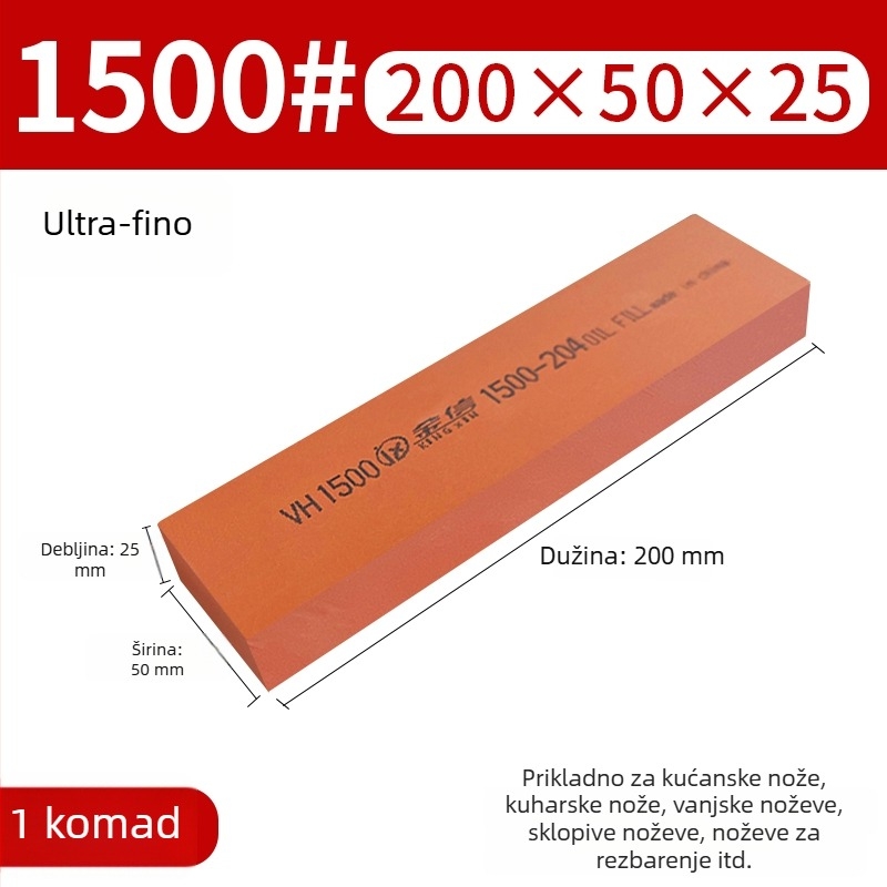 Blok uljnog kamena s mješavinom zrnatosti 180/240/150/400/320/600 za uklanjanje oštrica i poliranje na strojevima za obradu metala.