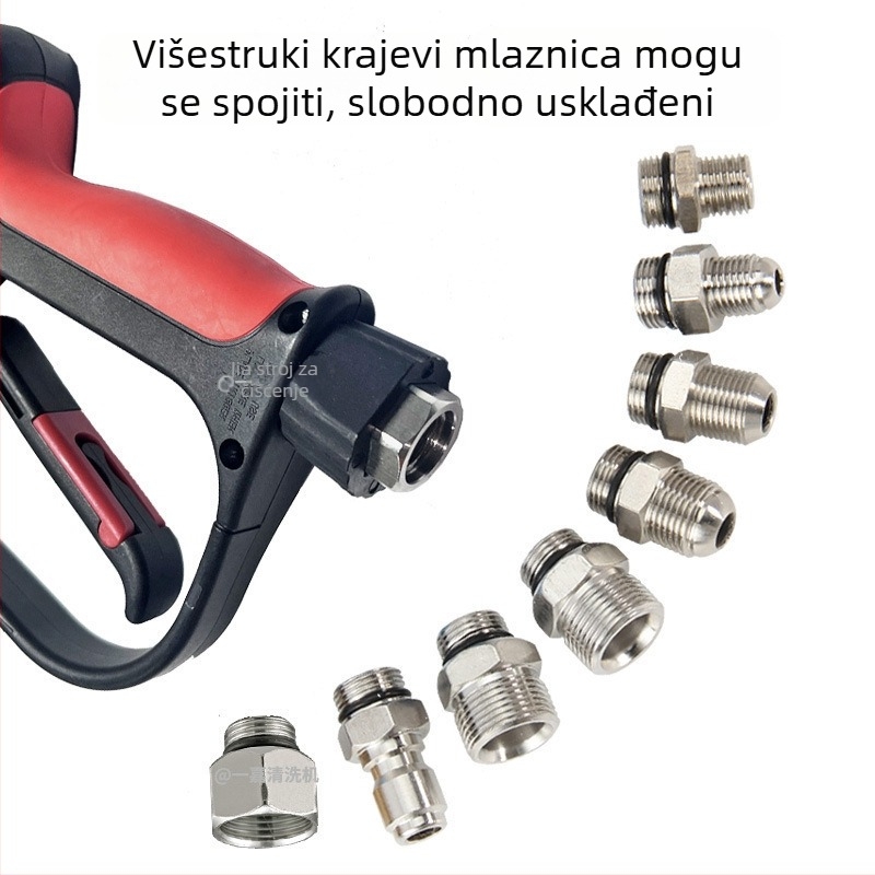 Nehrđajući čelični navojni konektor za visokotlačnu vodenu pištolj, pretvarač G3/8 na M14/M18/M22 unutarnje i vanjske navoje