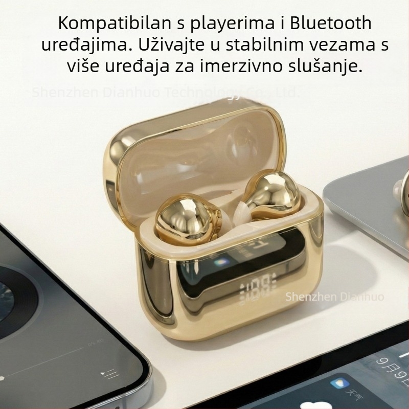 Neutral N39 Bluetooth slušalice s klipom za uho i kostnom kondukcijom, AI, Bluetooth 5.0, dugotrajna baterija (>8 h), vodootporne, stereo zvuk, digitalni zaslon, višestruka povezivost