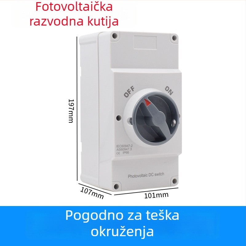 4P32A DC fotonaponski izolacijski prekidač, vanjski vodootporan, DC 750 V prekidač napajanja