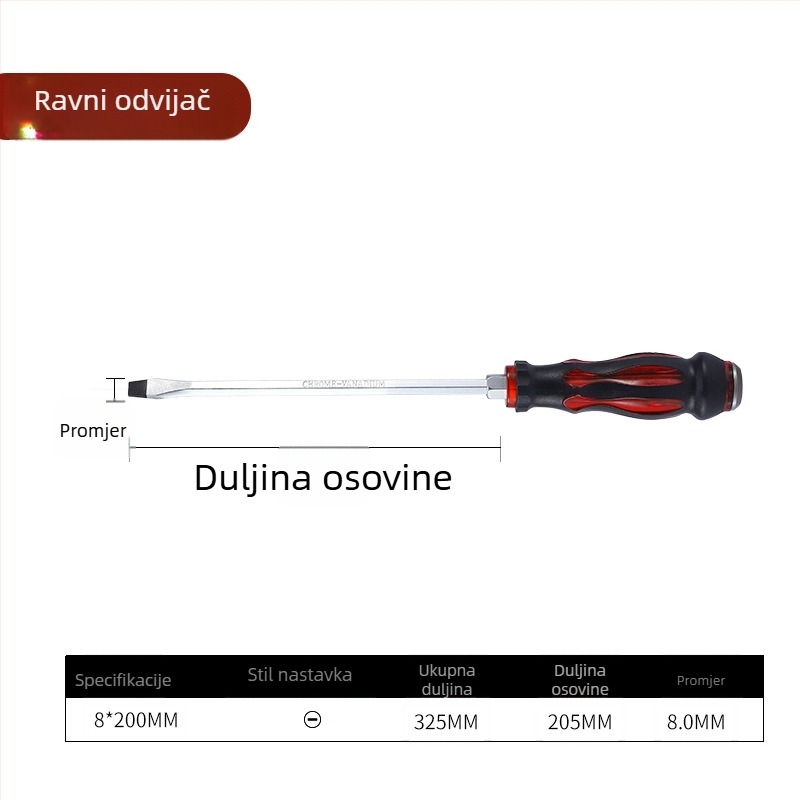 Regt Steel set Phillips i ravnih odvijača, krom-vanadijski čelik, magnetski, protuklizne PVC ručke, 1–8 mm, 175 g