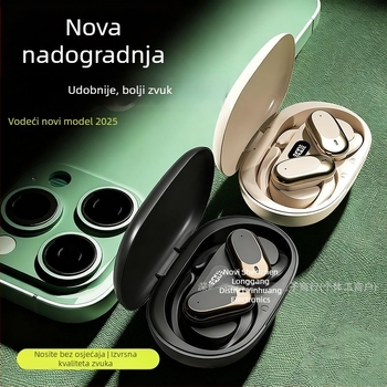 2025 Nadograđene slušalice s potiskom buke i kostnom kondukcijom, s držačem za uho, Bluetooth, Hi‑Fi zvuk, dugotrajna baterija