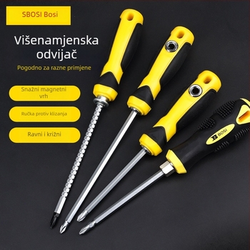 Industrijski set odvijača s Phillips glavom i ravnim vrhom, dvostrani, teleskopski dvostruki odvijač