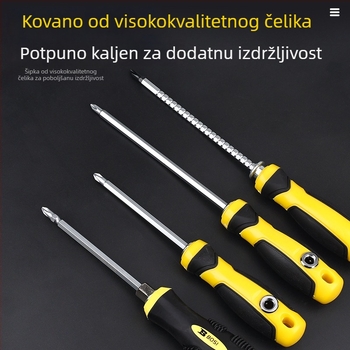 Industrijski set odvijača s Phillips glavom i ravnim vrhom, dvostrani, teleskopski dvostruki odvijač