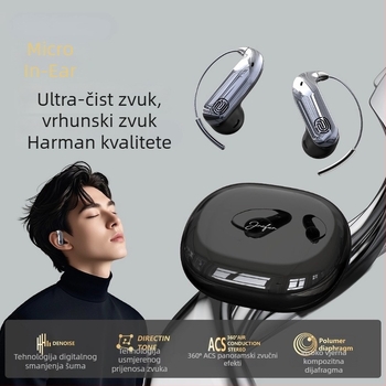 TH42 Bežične Bluetooth slušalice s kukom za uho, dodirna kontrola i kostna kondukcija, izuzetan dug rad baterije, sportsko smanjenje buke
