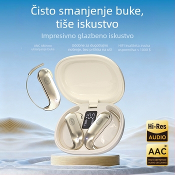 TH42 Bežične Bluetooth slušalice s kukom za uho, dodirna kontrola i kostna kondukcija, izuzetan dug rad baterije, sportsko smanjenje buke