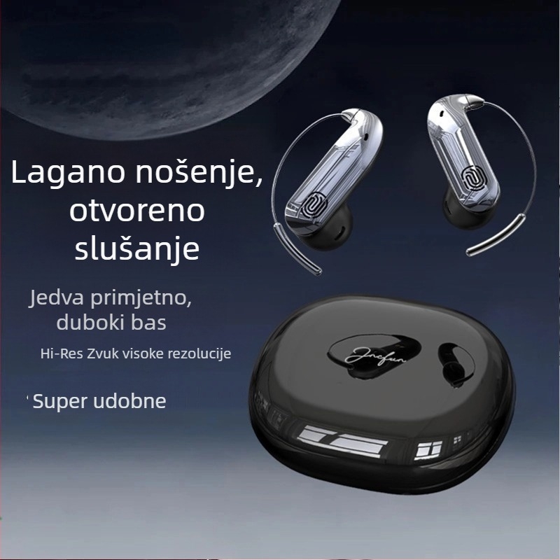 TH42 Bežične Bluetooth slušalice s kukom za uho, dodirna kontrola i kostna kondukcija, izuzetan dug rad baterije, sportsko smanjenje buke