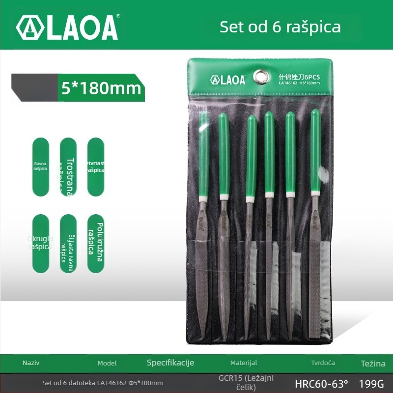 Set od 10 preciznih fajlova za drvo i metal