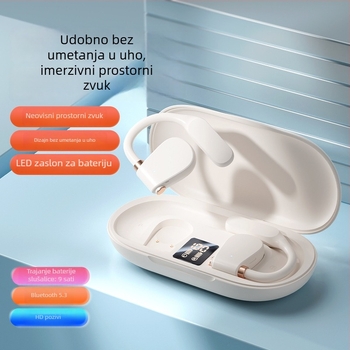 OWS 2024 novi model – slušalice s koštanom kondukcijom, otvoren dizajn, Bluetooth, pravi bežični, s ušnom kopčom