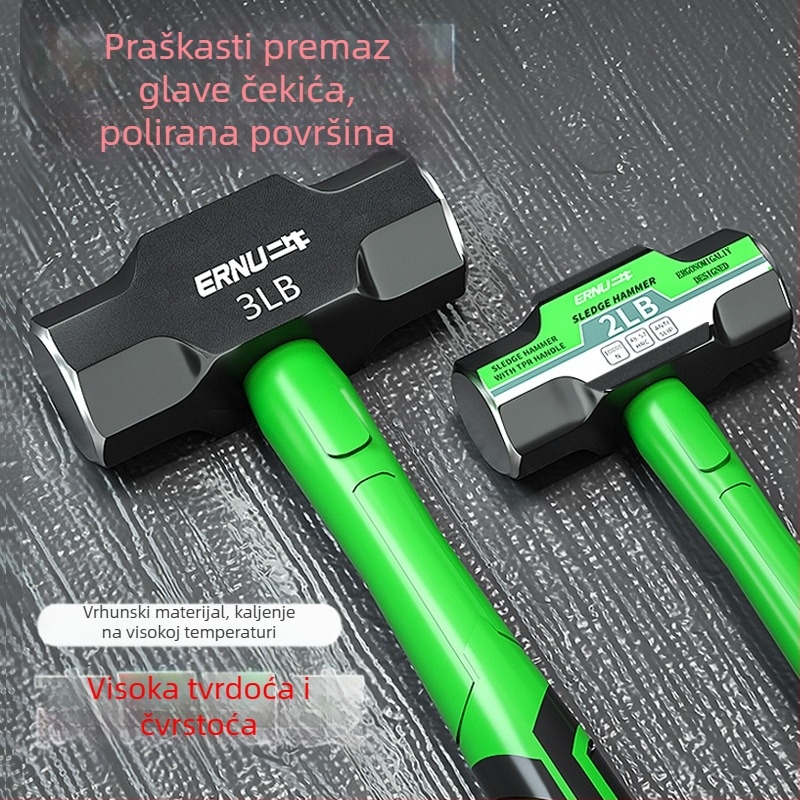 Industrijski osmerokutni čekić, višenamjenski kovničarski čekić s plastičnom drškom