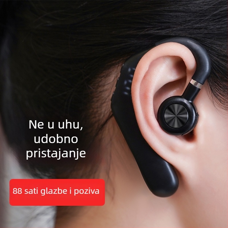 Privatni model V49: bežične slušalice s prijenosom zraka i koštanom vodljivošću, nisu u uhu, Bluetooth, za sport, dugotrajna baterija, funkcija poziva