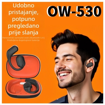 OW-530 Bluetooth slušalice s kostnom provođivanjem, otvorene za uho, iza uha, dugi vijek trajanja, 2024