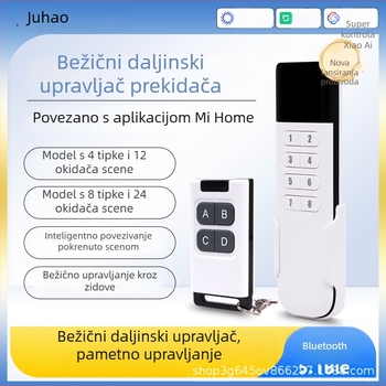 8-tipkovni bežični prekidač s 4 tipke Bluetooth Mesh za pametne scene