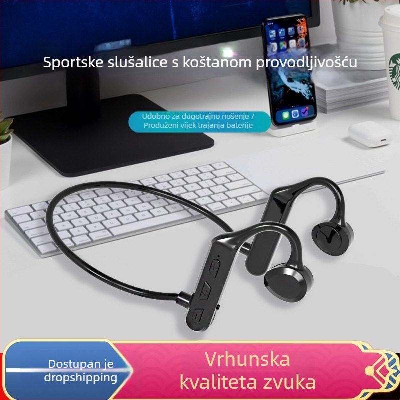 Bežične slušalice s kostnom vodljivostá, s kukicom za uho, Bluetooth, kompatibilne s Huawei, Vivo, Oppo i Apple
