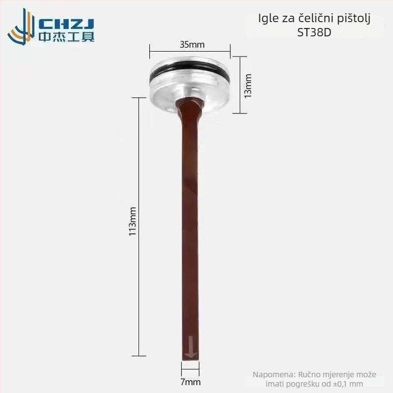 Zhongjie Aksesoari za pneumatske alate – T50 igla za pištolj za nokte, F30 ravna igla za pištolj za nokte