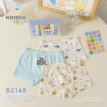 Modal dječje bokserice, 3 komada u pakiranju, unisex