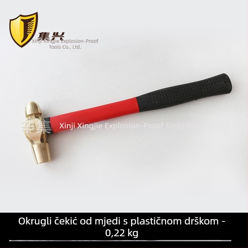 Mesingani čekić s plastičnom drškom, ručni čekić s okruglom glavom, 0,22-1,36 kg
