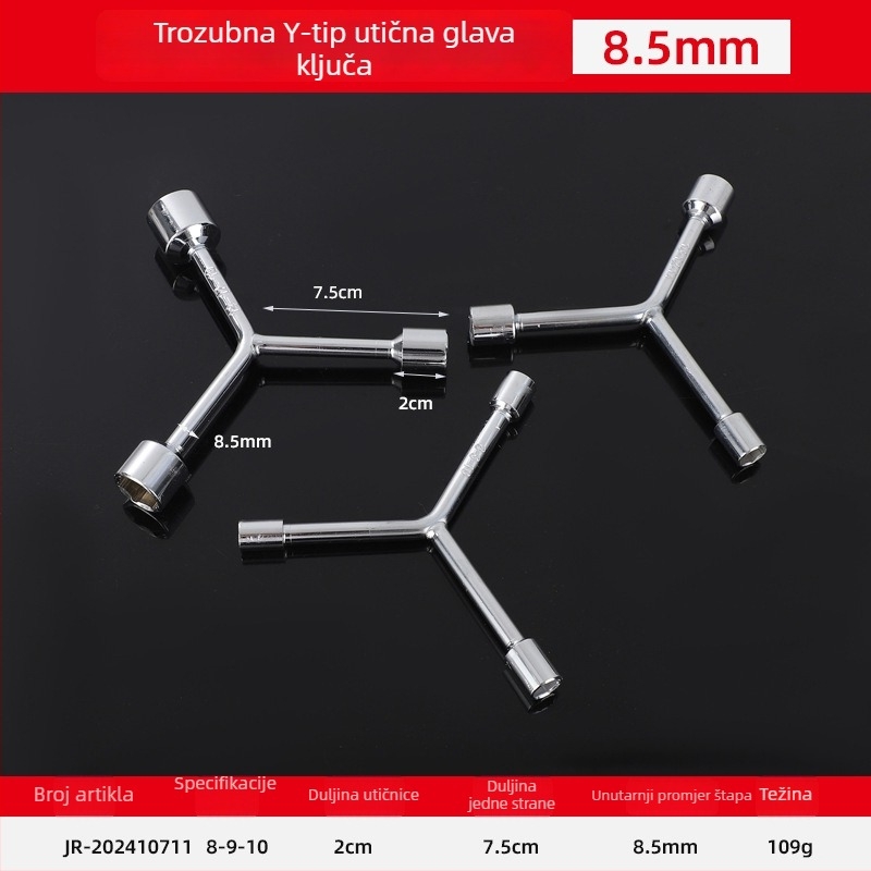 Set ključeva s trostrukim vrhom, Y-oblik, produžen za motocikl