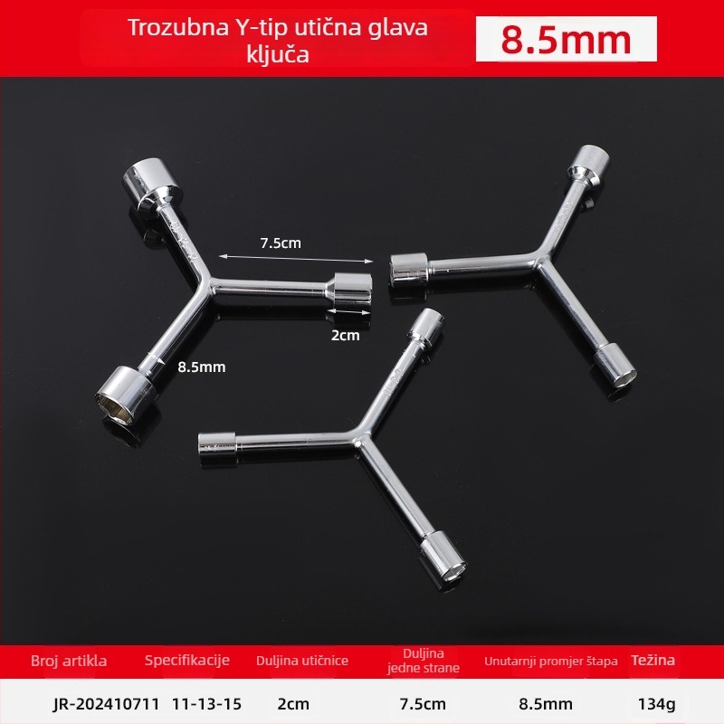 Set ključeva s trostrukim vrhom, Y-oblik, produžen za motocikl