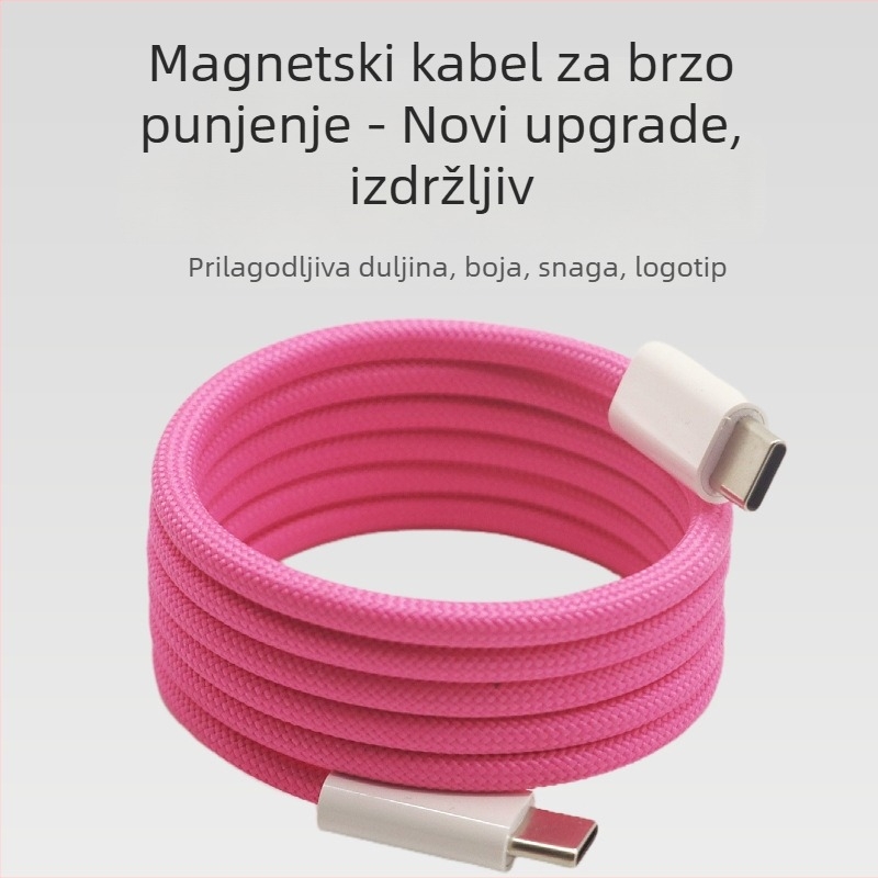 Magnetski kabel za punjenje s ugrađenim spremnikom za pohranu — USB Type-C i Lightning, za Android uređaje, Huawei iPhone 16