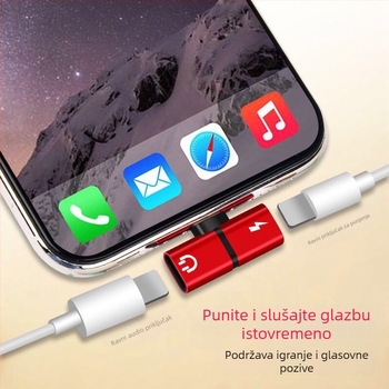 2-u-1 audio konverter s dvostrukim Lightning sučeljem za Apple iPhone i iPad