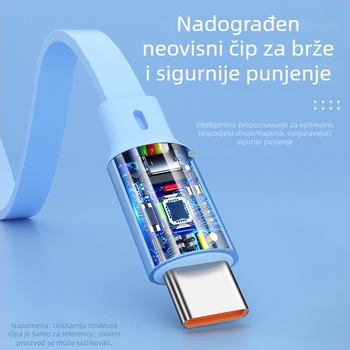 Izvlačni kabel za brzo punjenje, 1 na 3, s konektorima Lightning, Micro USB i USB-C, za Huawei, Android i Apple uređaje