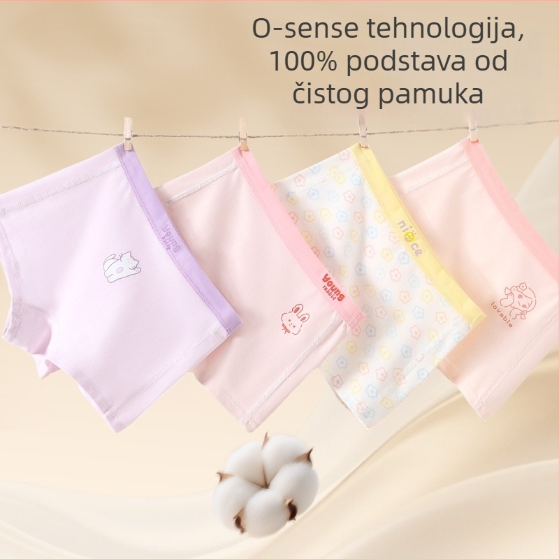Little Cloud Bokserice za djevojčice, 95% pamuk, 5% elastan, kratke gaćice